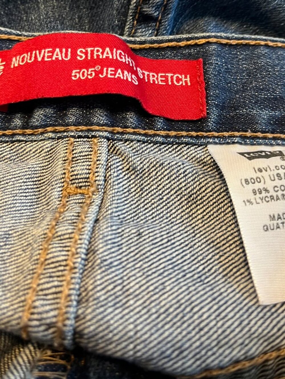 Vintage Levi's 505 Regular Fit Straight-Leg Jeans size 12 M - Picture 6 of 7